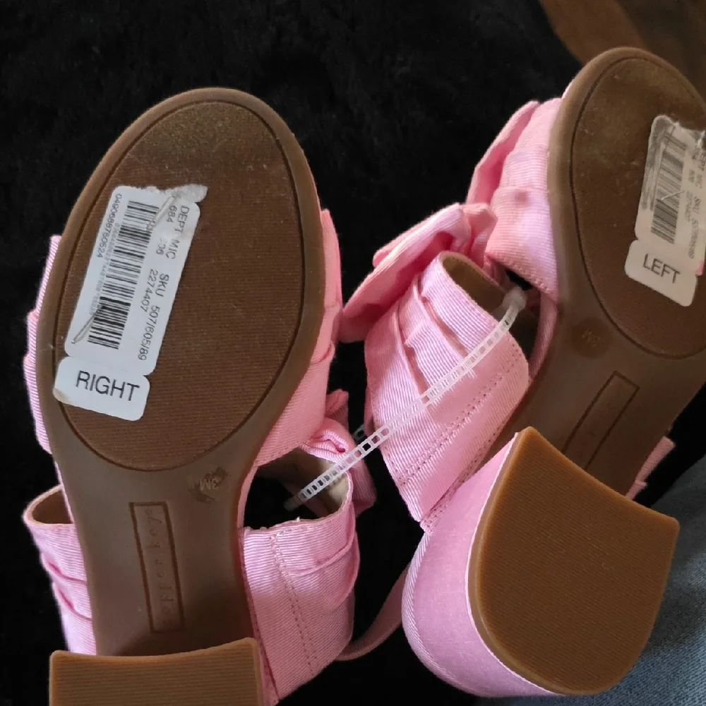 NWT Copper Key Pink Bow Block Heel Sandals for Kids Size 3 Little Girl